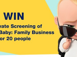 Win 1 of 2 private screening of The Boss Baby: Family Business movie for up to 20 guests and more.