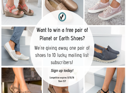 Win 1 of 10 pairs of Planet or Earth Shoes