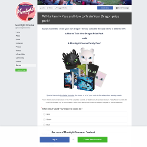 A How to Train Your Dragon Prize Pack   AND  A Moonlight Cinema Family Pass