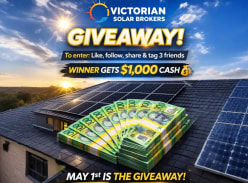 Win $1,000 CASH Giveaway - Victorian Solar Brokers