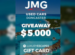 Win a $5,000 Luxury Escapes Travel Gift Card - JMG Used Cars