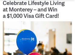 Win a $1,000 Visa Gift Card