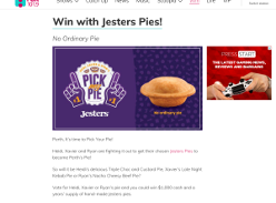 Win $1,000 cash and a years’ supply of hand-made Jesters pies