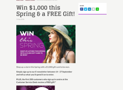 Win $1,000 this Spring & a Free Gift