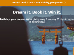 Win 1 in Every 25 Trips to any of Our 11 Destinations