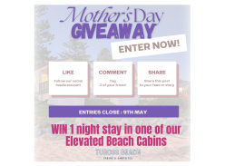 Win a 1-Night Stay in Our Elevated Beach View Cabin - Tuross Beach Cabins & Campsites