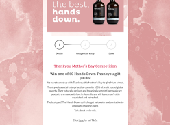 Win 1 of 1,500 Thankyou Gift Packs Worth $16