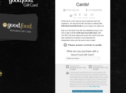 Win 1 of 10 $100 Good Food Gift Cards
