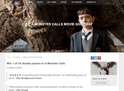 Win 1 of 10 A Monster Calls double passes