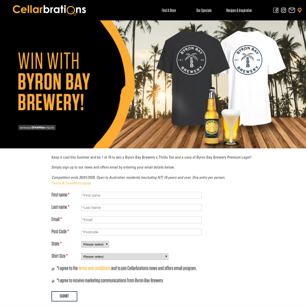 Win 1 of 10 Byron Bay Brewery T