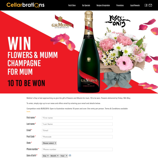 Win 1 of 10 Champagne & Flower Packs
