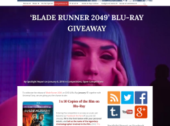 Win 1 of 10 Copies of Blade Runner 2049 on blu-ray