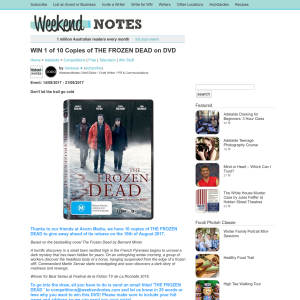 Win 1 of 10 Copies of The Frozen Dead on DVD