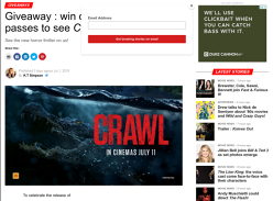 Win 1 of 10 Double Passes to Crawl