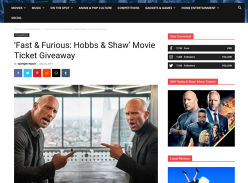 Win 1 of 10 Double Passes to Fast & Furious: Hobbs & Shaw