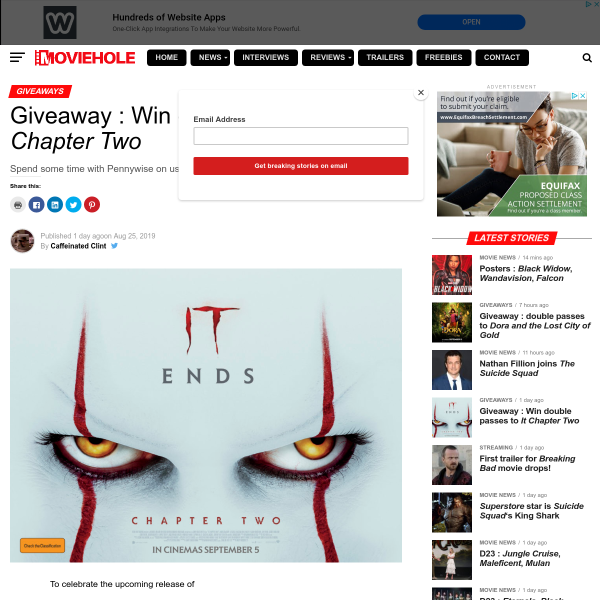 Win 1 of 10 Double Passes to IT Chapter Two