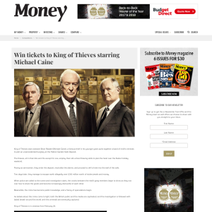 Win 1 of 10 Double Passes to King of Thieves