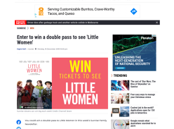 Win 1 of 10 Double Passes to Little Women