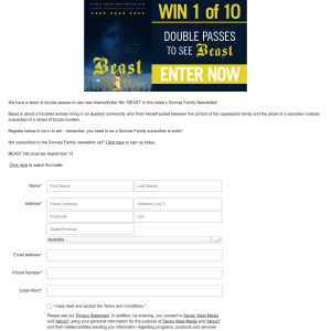 Win 1 of 10 double passes to see ‘Beast’