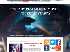Win 1 of 10 double passes to see Ready Player One