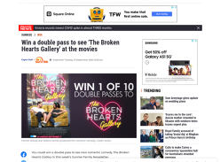 Win 1 of 10 Double Passes to The Broken Hearts Gallery