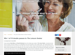 Win 1 of 10 double passes to The Leisure Seeker