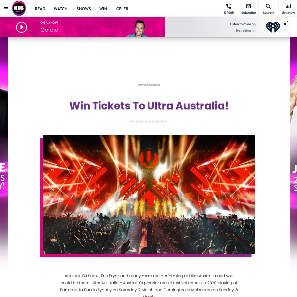 Win 1 of 10 Double Passes to Ultra Australia Music Festival