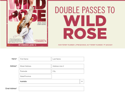 Win 1 of 10 Double Passes to Wild Rose Worth $40