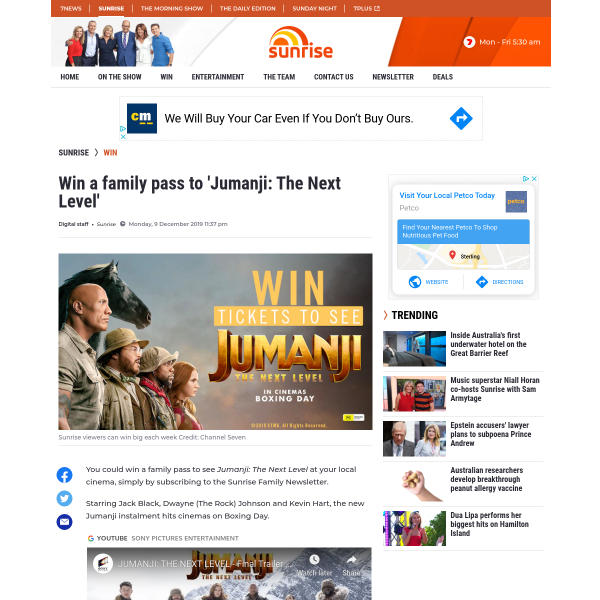 Win 1 of 10 Family Passes to Jumanji: The Next Level