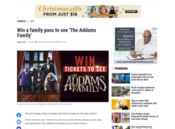 Win 1 of 10 Family Passes to The Addams Family