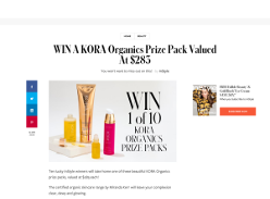 Win 1 of 10 KORA Organics prize packs worth $283 each!