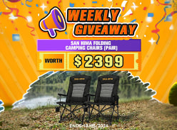 Win 1 of 10 Pairs of Our Luxury San Hima Camping Chairs