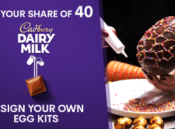 Win 1 of 10 Prizes of Four Cadbury Dairy Milk Design Your Own Egg Kits