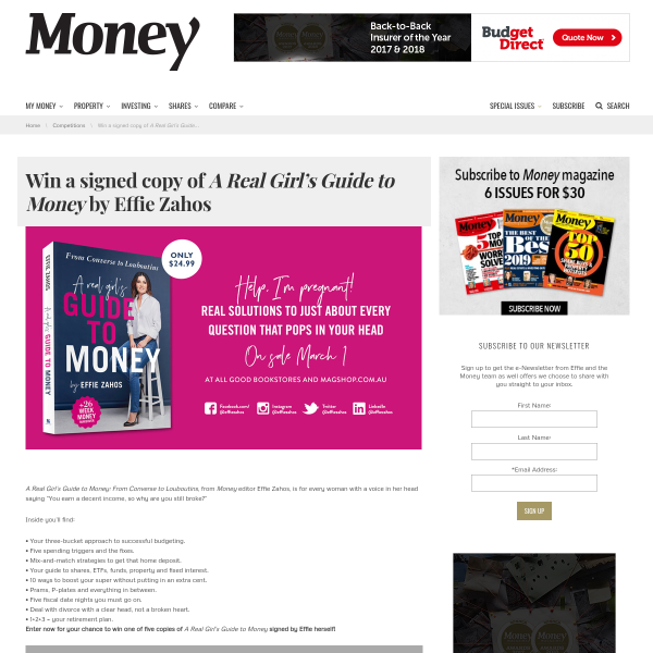 Win 1 of 10 'Real Girls Guide to Money' Books