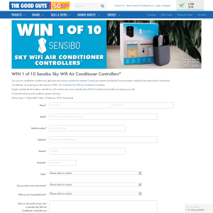 Win 1 of 10 Sensibo Sky Wi-Fi Air Conditioner Controllers