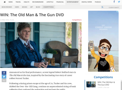 WIN 1 of 10 The Old Man and the Gun DVDs