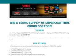Win 1 of 10 Year's Supply of Pet Food