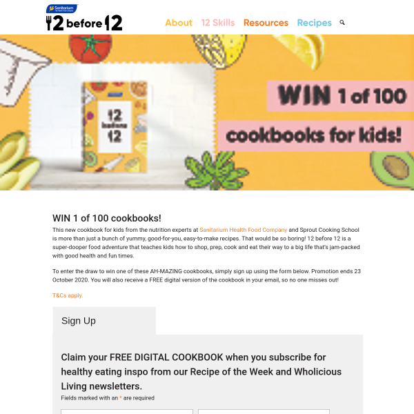 Win 1 of 100 cookbooks for kids!