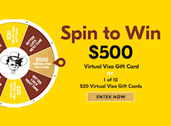 Win 1 of 12 $500 Gift Cards