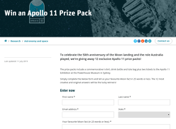 Win 1 of 12 Apollo 11 Prize Packs