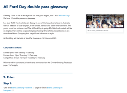 Win 1 of 12 Double Passes to 'All Ford Day'