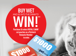 Win 1 of 13 $1k Petstock Card & $1k Visa Card