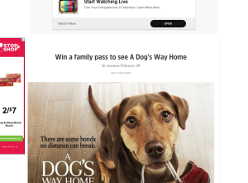 Win 1 of 13 Family Passes to A Dog's Way Home