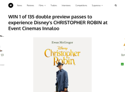 Win 1 of 135 double preview passes to Christopher Robin