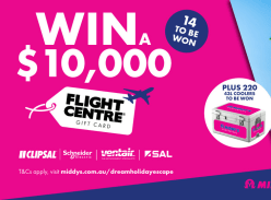 Win 1 of 14 $10,000 Flight Centre Gift Cards