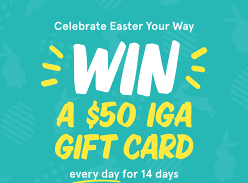 Win 1 of 14 $50 Gift Cards
