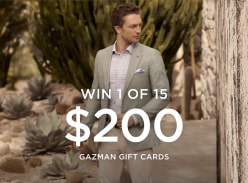 Win 1 of 15 $200 Gazman Gift Cards