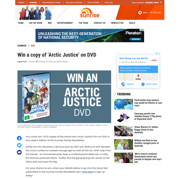 Win 1 of 15 copies of Arctic Justice film on DVD!