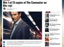 Win 1 of 15 copies of The Commuter on Blu-ray