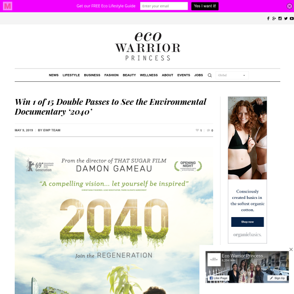 Win 1 of 15 Double Passes to See The Environmental Documentary ‘2040’